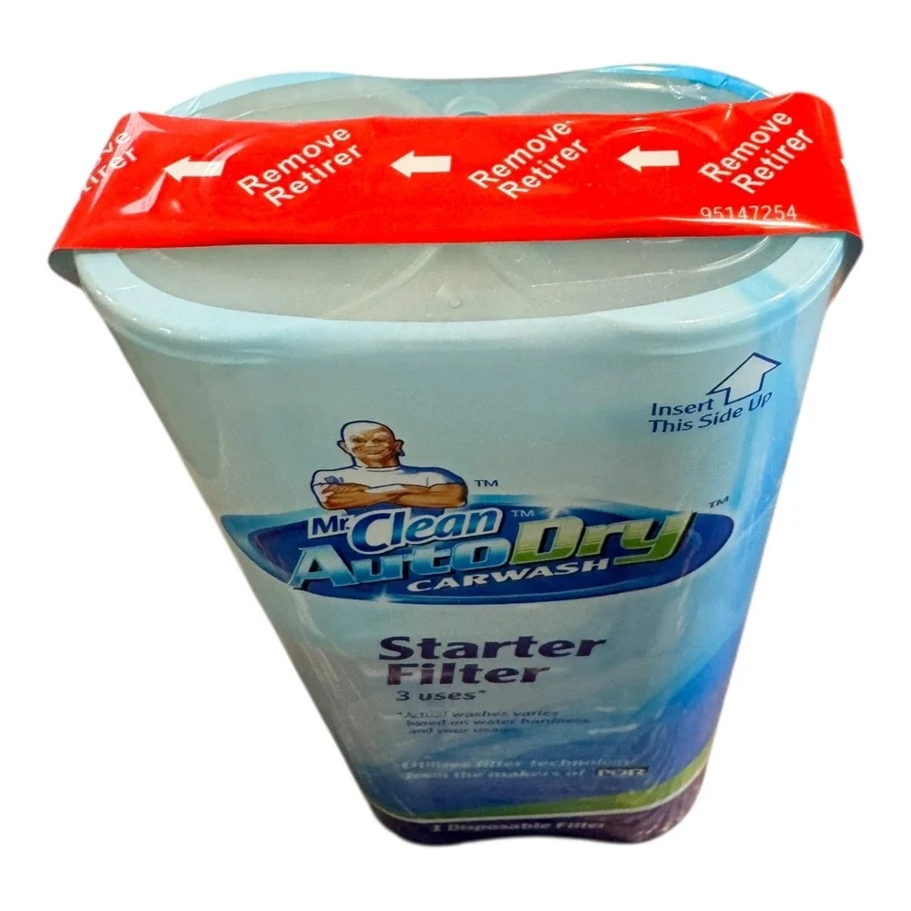 Mr. Clean Auto‎ Dry Car Wash Starter Filter 3 Uses 1 Disposable Filter New